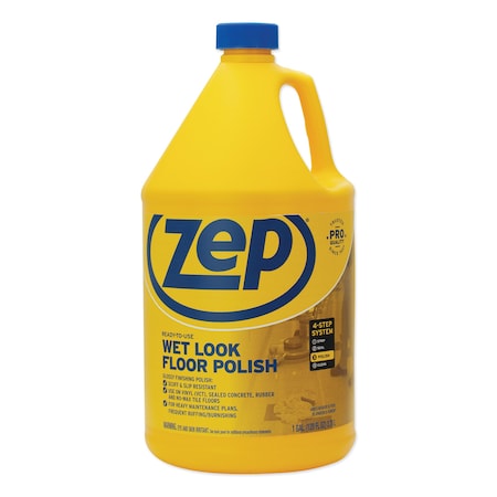 Zep Wet Look Floor Polish, 1 gal Bottle ZUWLFF128EA